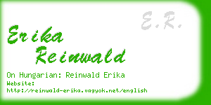erika reinwald business card